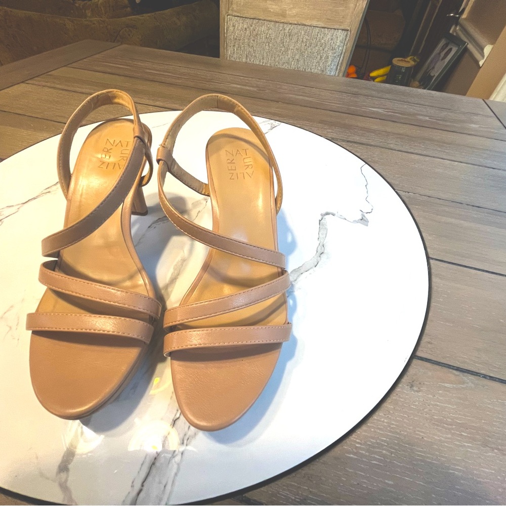 Naturalizer Women's Beige Strappy Heels